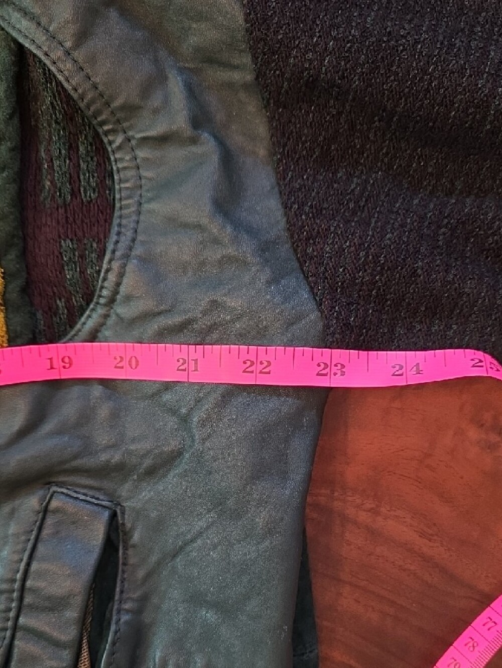 Saxony *Vintage* Green Leather & Knit Bomber Jacket✨️COOGI VIBES✨️ - Picture 12 of 13